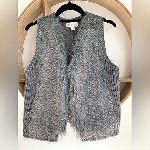 Vintage Hudson’s Bay Faux Fur Knit Vest